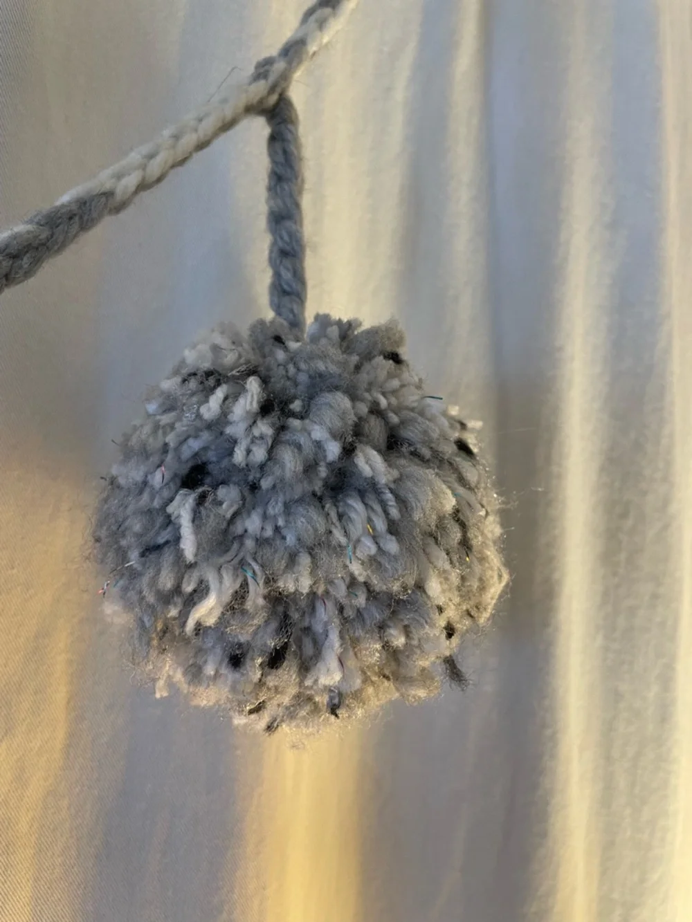Cozy Gray Pom-Pom Garland - Neutral Holiday & Home Décor